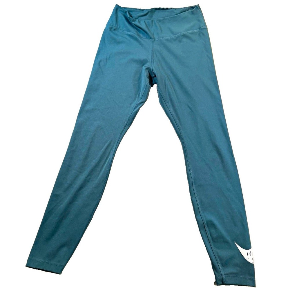 Nike Dri-FIT High Rise Ankle Leggings Blue Womens Size S Elastic Waist